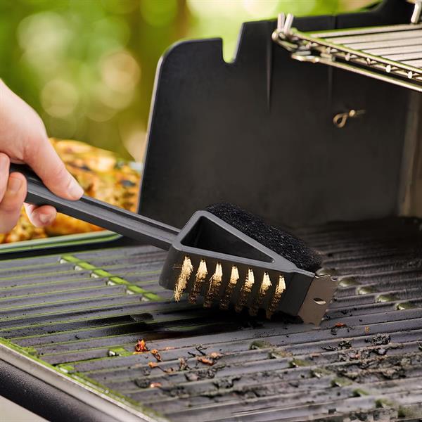 Spazzola tris per barbecue Master Cook