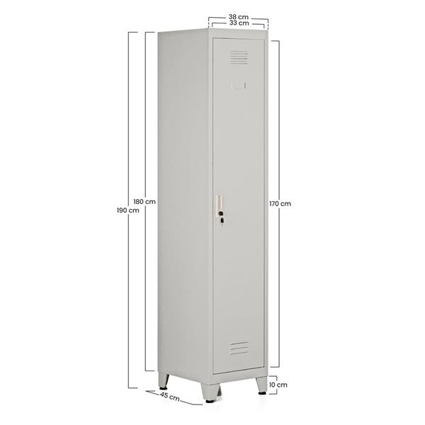 Armadietto da spogliatoio Sporco-Pulito 190x45x38cm