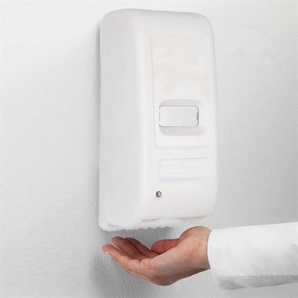Dispenser automatico a muro per sapone e igienizzante