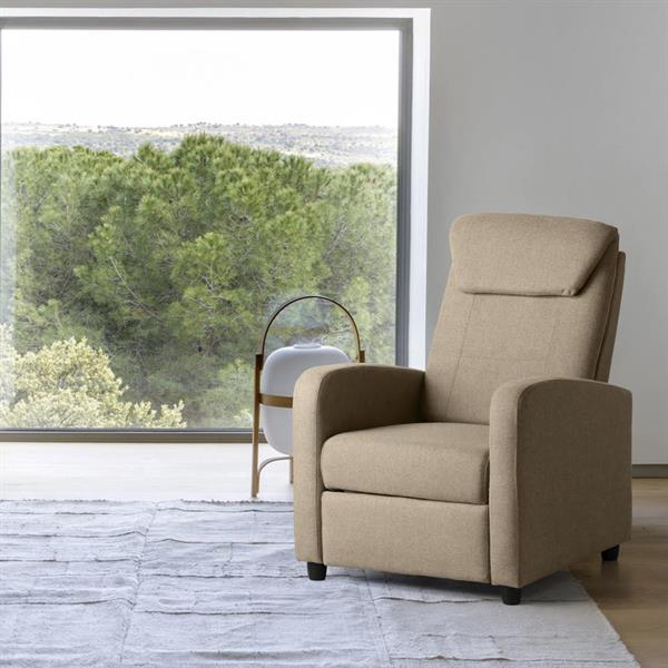 Poltrona reclinabile manuale 77x93x103 color sabbia - Marta