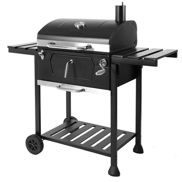 Barbecue a Carbonella con rotelle, apribottiglie e termostato integrato - Friend