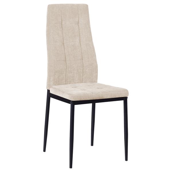 Set 4 sedie design in tessuto con gambe nere - Milano