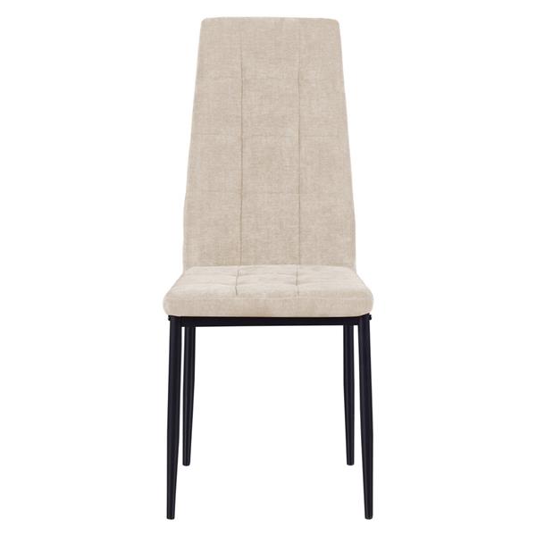 Set 4 sedie design in tessuto con gambe nere - Milano