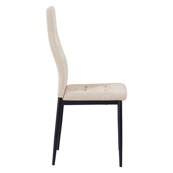 Set 4 sedie design in tessuto con gambe nere - Milano
