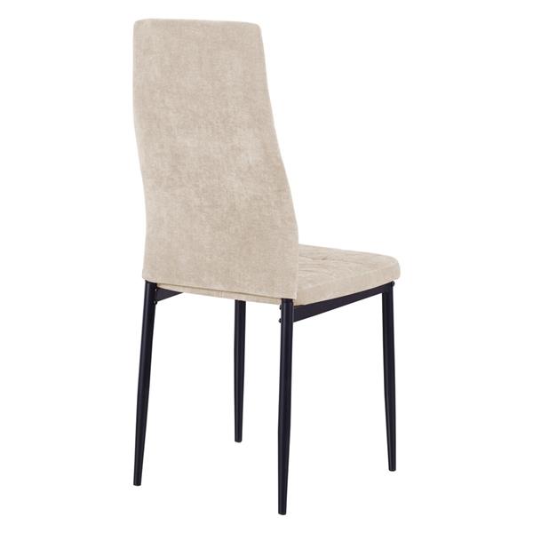 Set 4 sedie design in tessuto con gambe nere - Milano