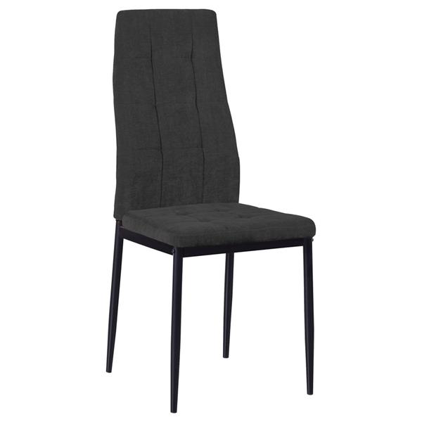 Sedie in tessuto set da 4 sedie design nere - Milano