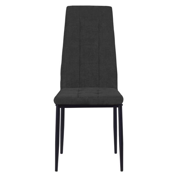 Sedie in tessuto set da 4 sedie design nere - Milano