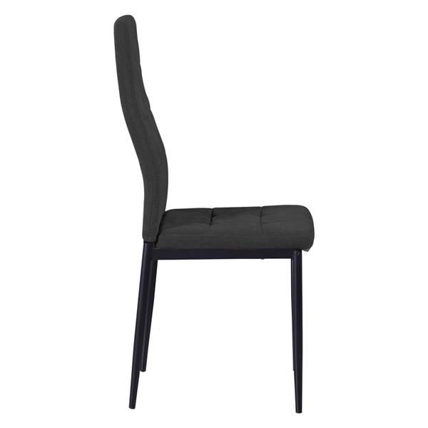 Sedie in tessuto set da 4 sedie design nere - Milano