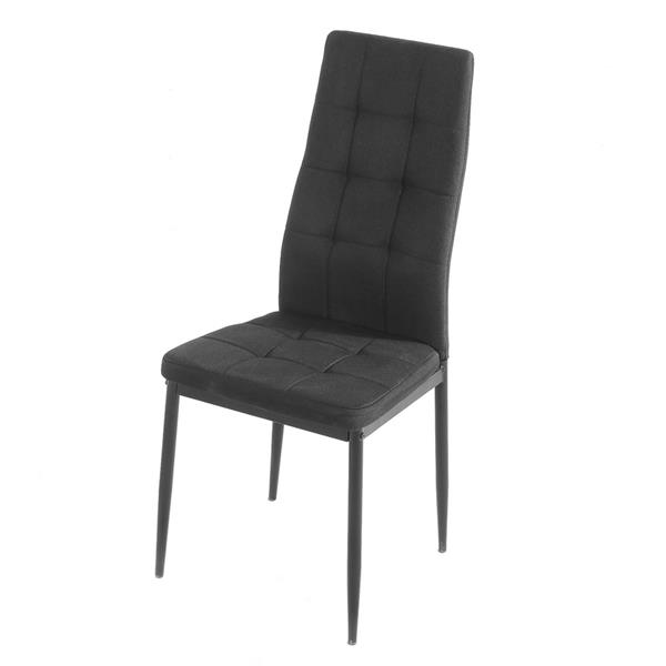 Sedie in tessuto set da 4 sedie design nere - Milano