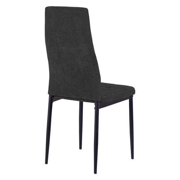 Sedie in tessuto set da 4 sedie design nere - Milano