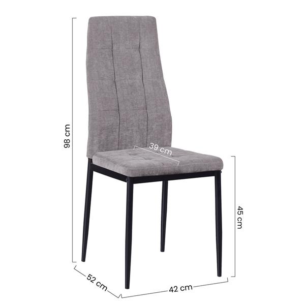 Set da 4 Sedie design in tessuto - Milano