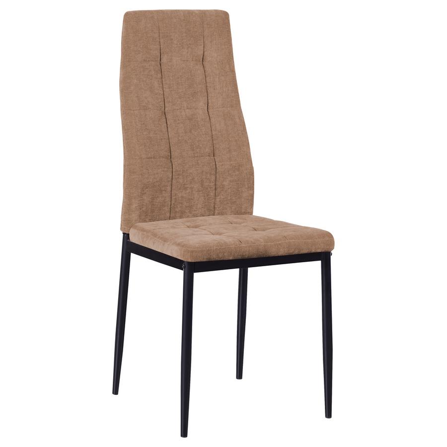 Set da 4 sedie design in tessuto color nocciola - Milano