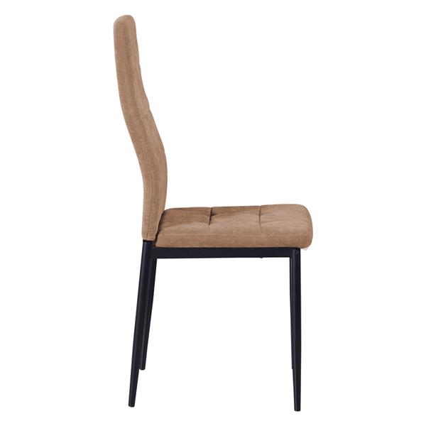 Set da 4 sedie design in tessuto color nocciola - Milano