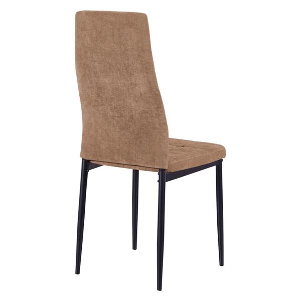 Set da 4 sedie design in tessuto color nocciola - Milano