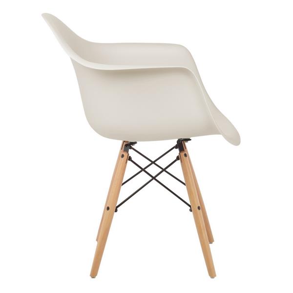 Set da 4 sedie da cucina con braccioli grigio chiaro - Federica