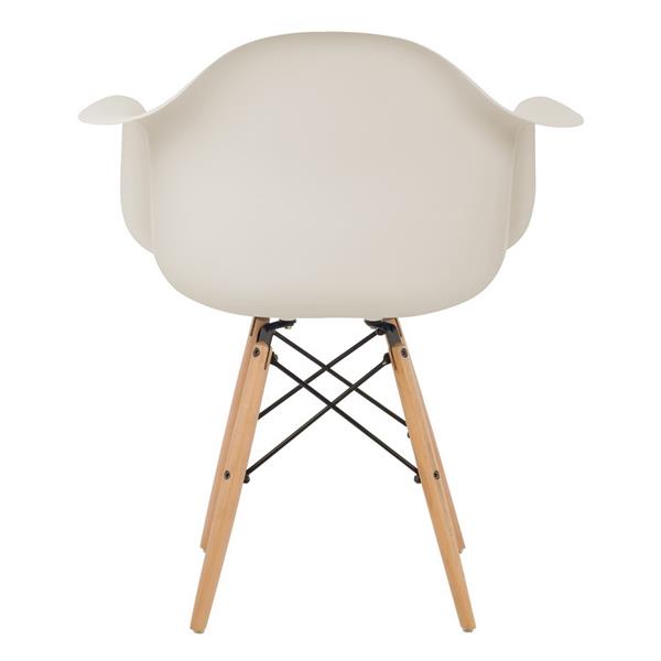 Set da 4 sedie da cucina con braccioli grigio chiaro - Federica