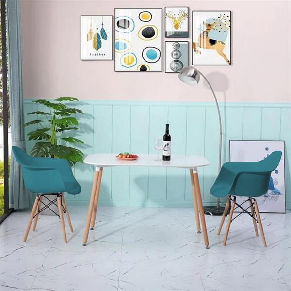 Sedie da cucina di design con braccioli turchese - Federica