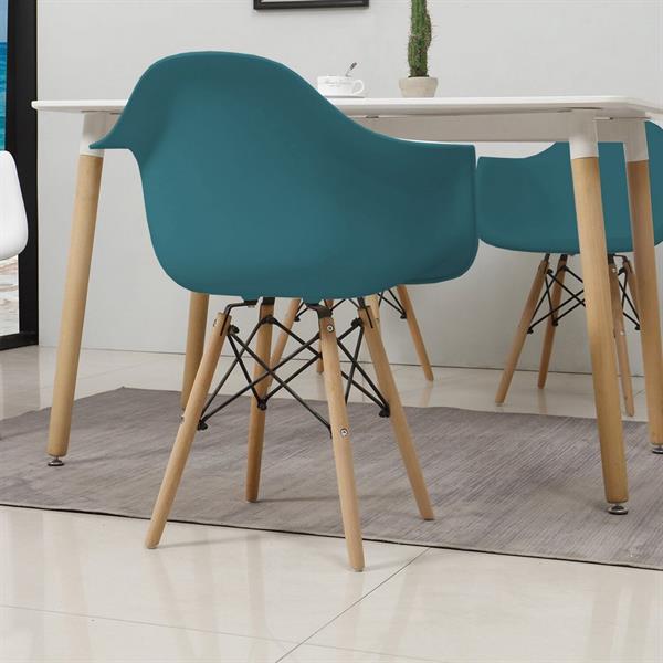 Sedie da cucina di design con braccioli turchese - Federica