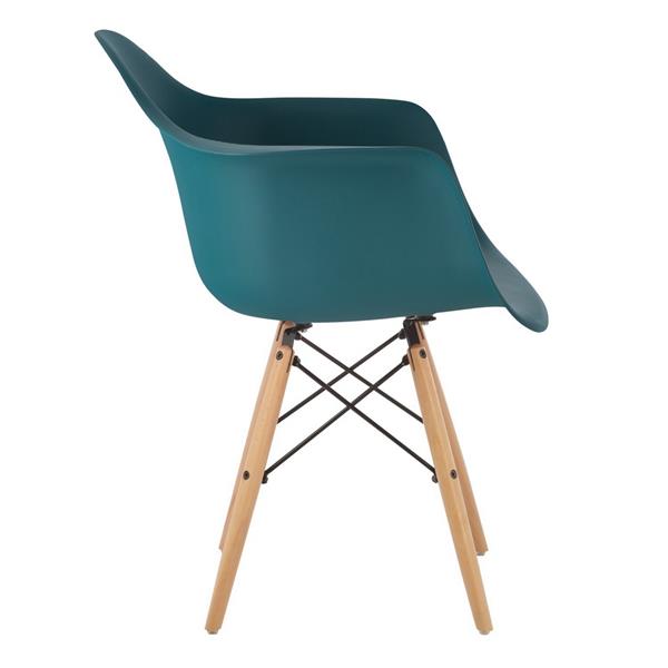 Sedie da cucina di design con braccioli turchese - Federica