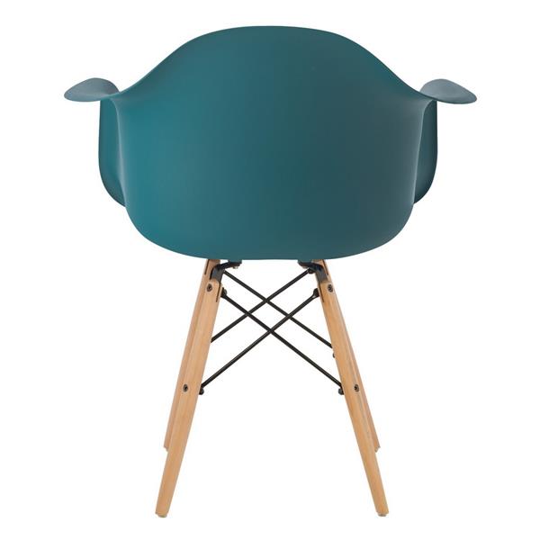 Sedie da cucina di design con braccioli turchese - Federica