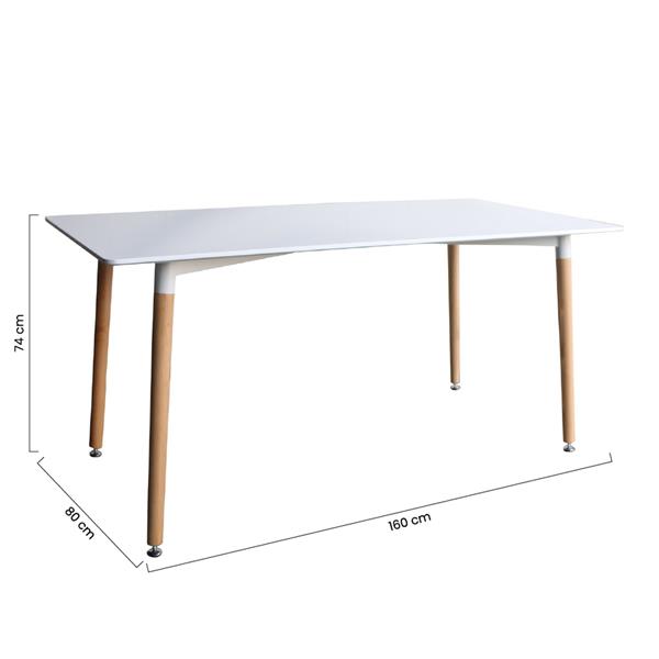 Tavolo in legno da cucina 160x80x74 - Ester