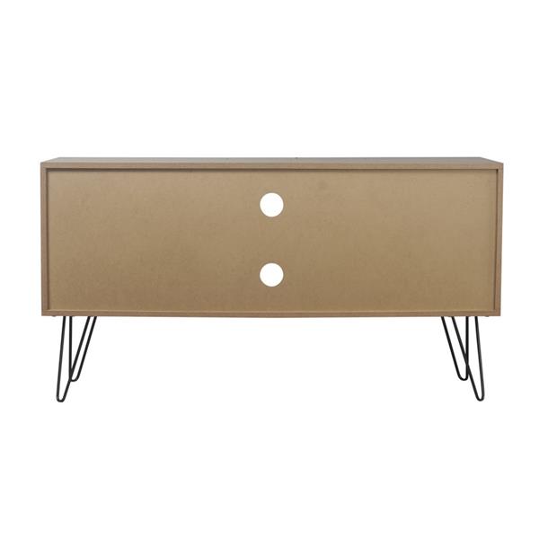 Mobiletto TV effetto rovere con piedini in acciaio