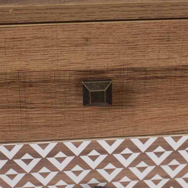 Mobiletto TV effetto rovere con piedini in acciaio