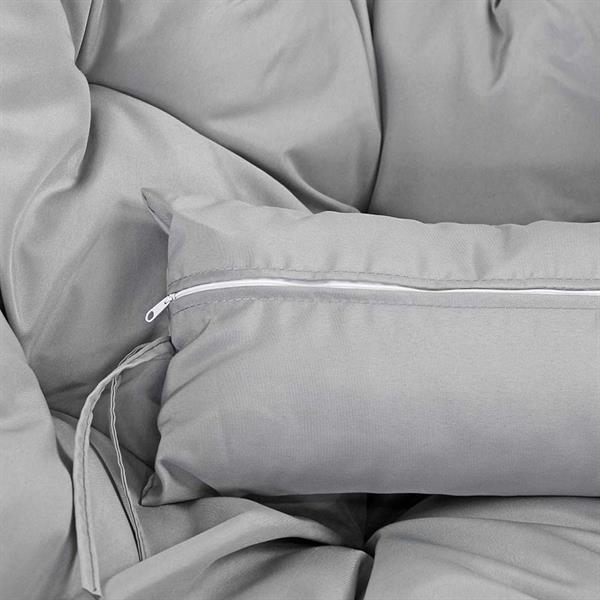 Poltrona sospesa da giardino con cuscino grigio - Amirantes