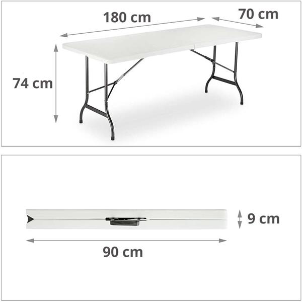 Set da esterno Tavolo + Panche bianco richiudibile