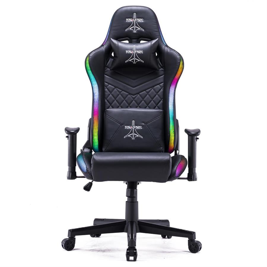 Poltrona Sedia Gaming con LED RGB Integrati regolabile e reclinabile 160° per ufficio e casa