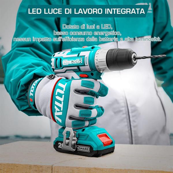 Trapano avvitatore a batteria 20V 45 nm - one battery industrial