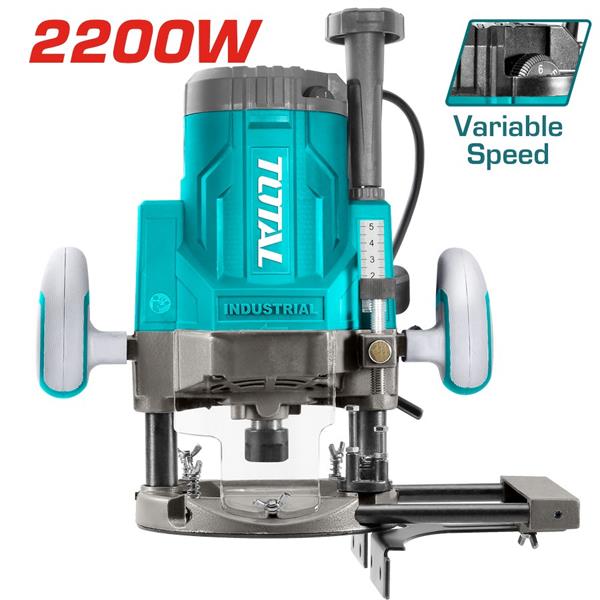 Fresatrice verticale da 2200W con set di guide e spazzole