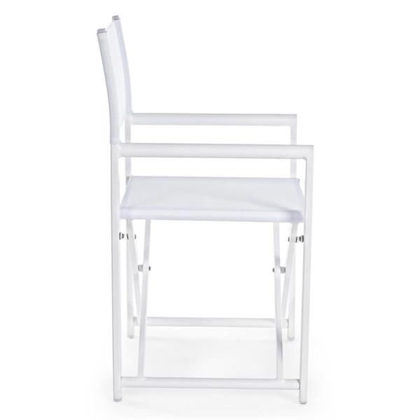 Set 2 sedie regista in alluminio richiudibili bianco - Gilda