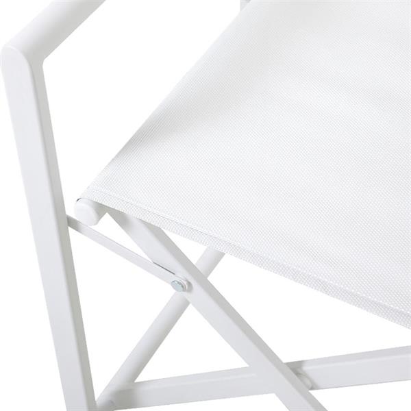 Set 2 sedie regista in alluminio richiudibili bianco - Gilda