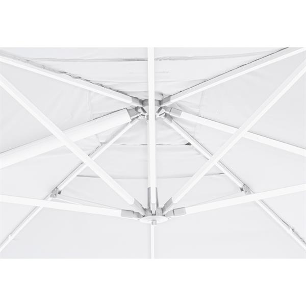 Ombrellone da giardino 3x4 braccio laterale bianco Roma