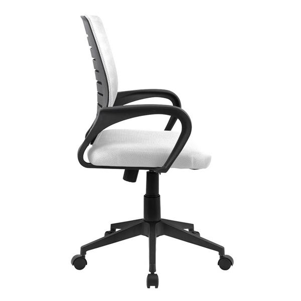 Sedia girevole da ufficio in tessuto bianca - Futura