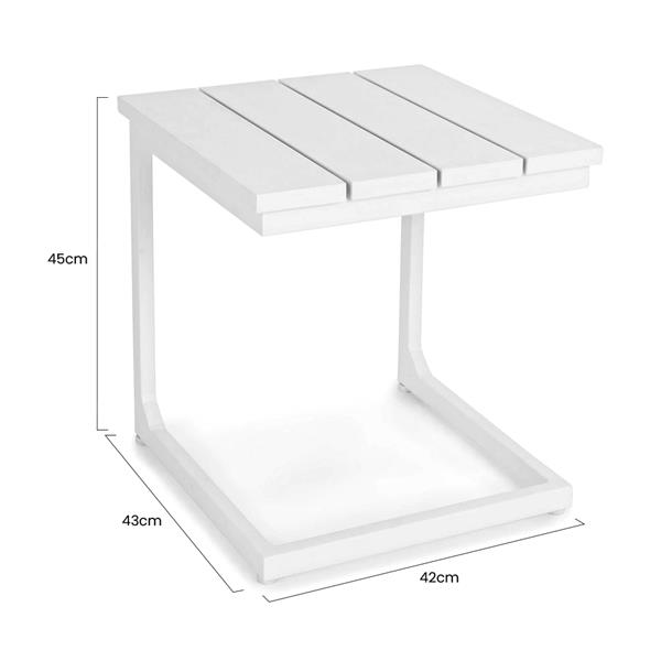 Tavolino design da giardino Share bianco