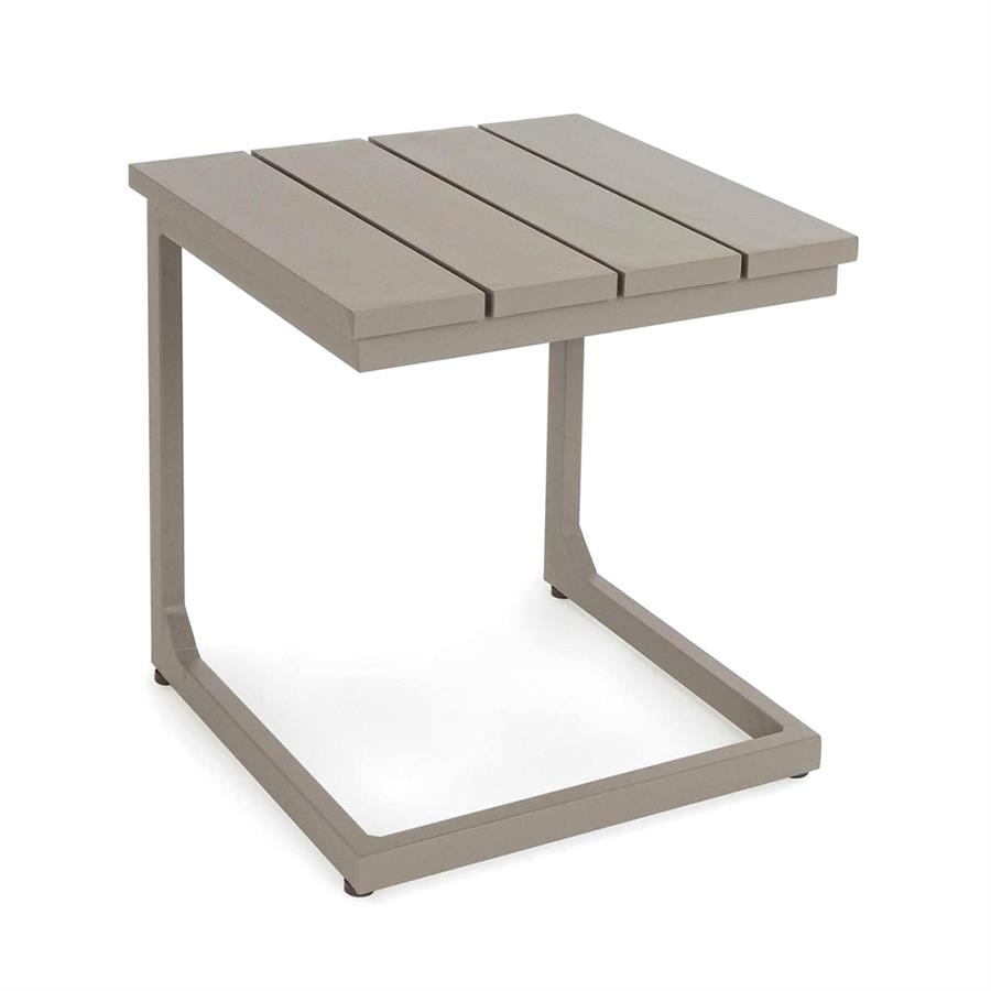 Tavolino design da esterno Share in alluminio ecrù