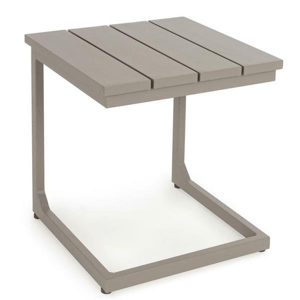 Tavolino design da esterno Share in alluminio ecrù