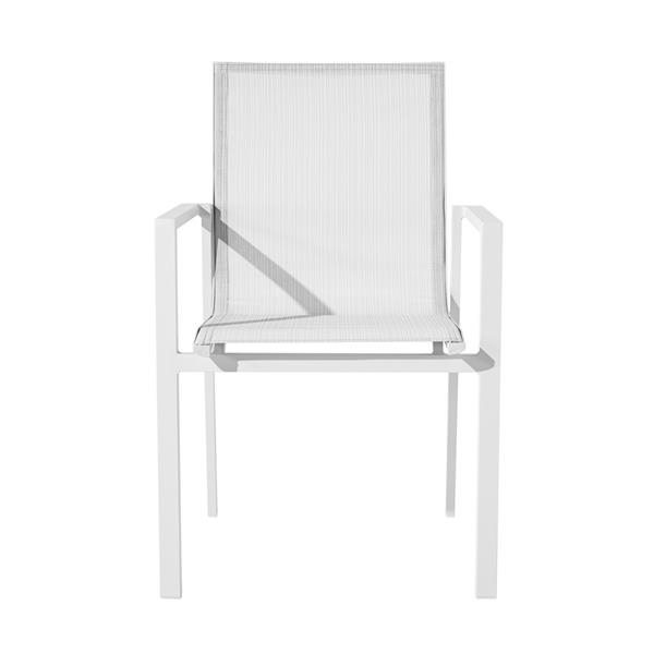 Set da 4 sedie in alluminio da esterno Selly bianche