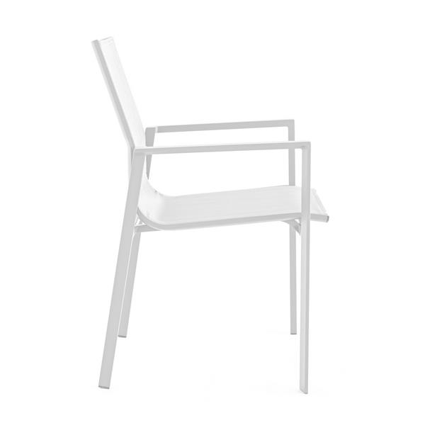 Set da 4 sedie in alluminio da esterno Selly bianche