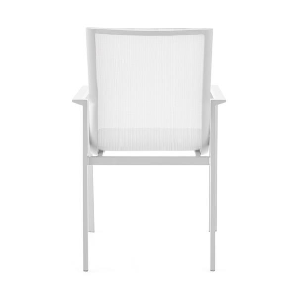 Set da 4 sedie in alluminio da esterno Selly bianche