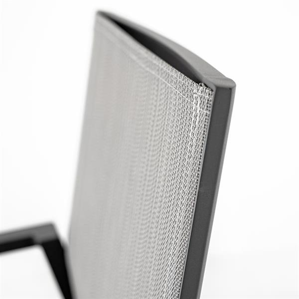 Sedie da esterno in alluminio grigie Selly - Set da 4