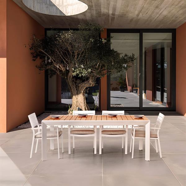 Chicca: Set di 4 Sedie da esterno in alluminio bianco