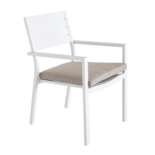 Chicca: Set di 4 Sedie da esterno in alluminio bianco