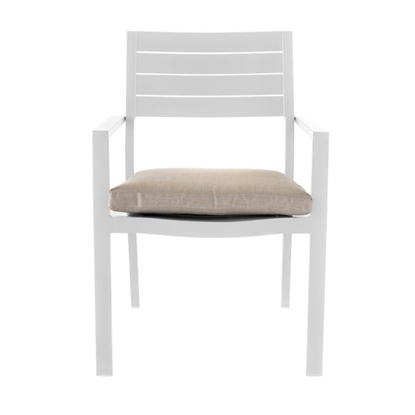 Chicca: Set di 4 Sedie da esterno in alluminio bianco