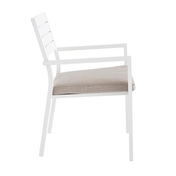 Chicca: Set di 4 Sedie da esterno in alluminio bianco