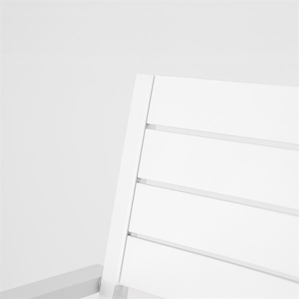 Chicca: Set di 4 Sedie da esterno in alluminio bianco