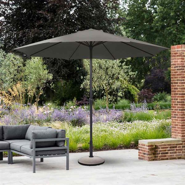 Ombrellone con palo centrale e diametro 270 cm Grigio - Kela