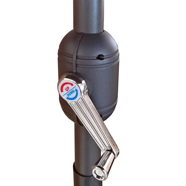Ombrellone con palo centrale e diametro 270 cm Grigio - Kela
